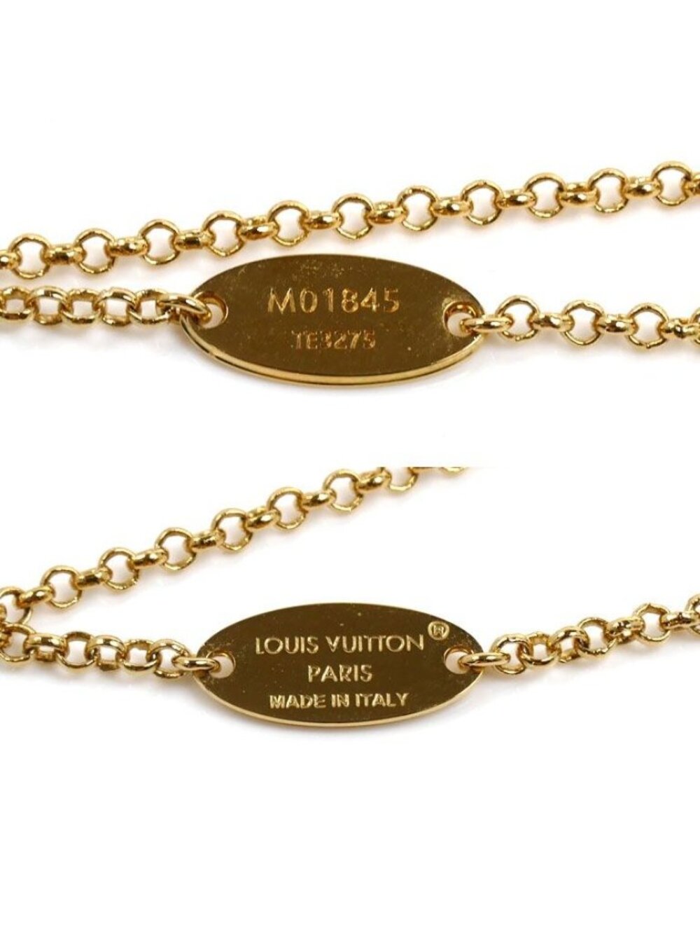 Louis Vuitton Metal Necklace LV 41 cm - Picture 5 of 8